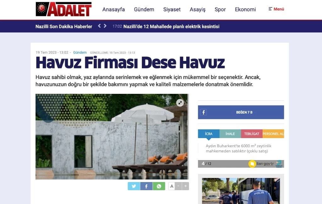 Havuz Firması Dese Havuz